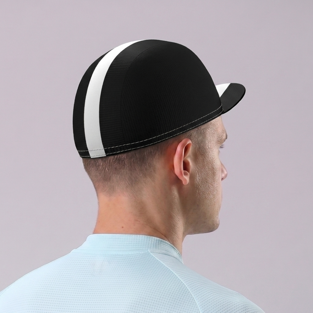 Black Cycling Cap