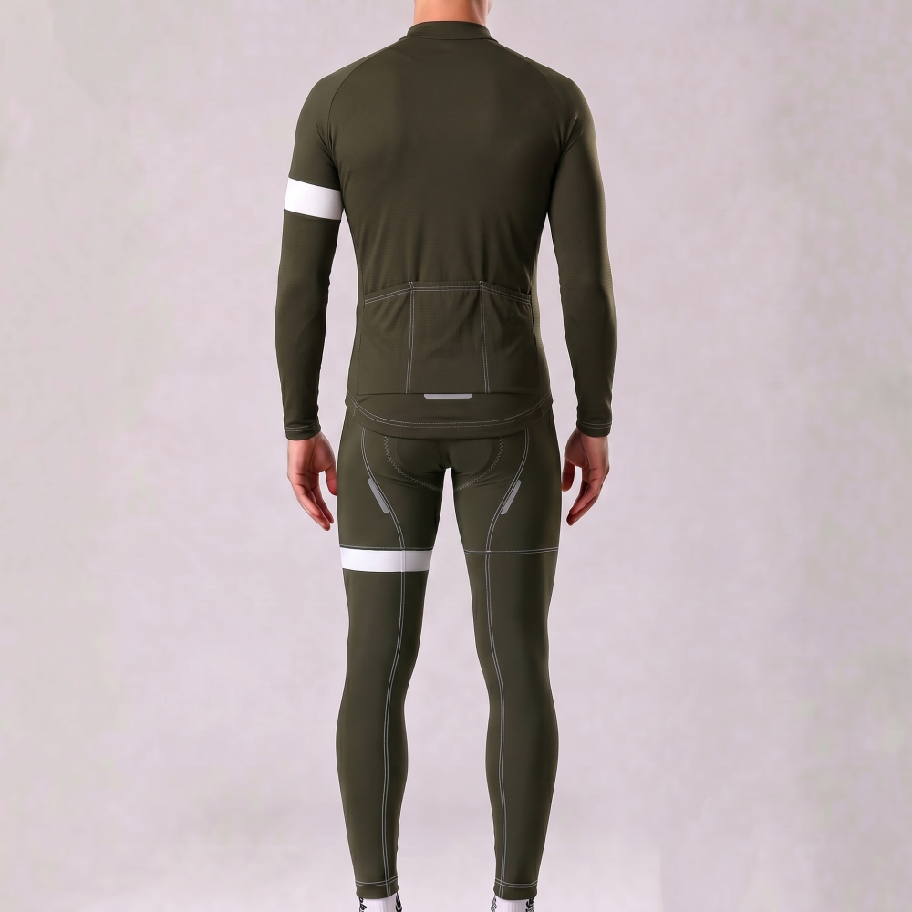 Army Green Long Sleeves Cycling Kits