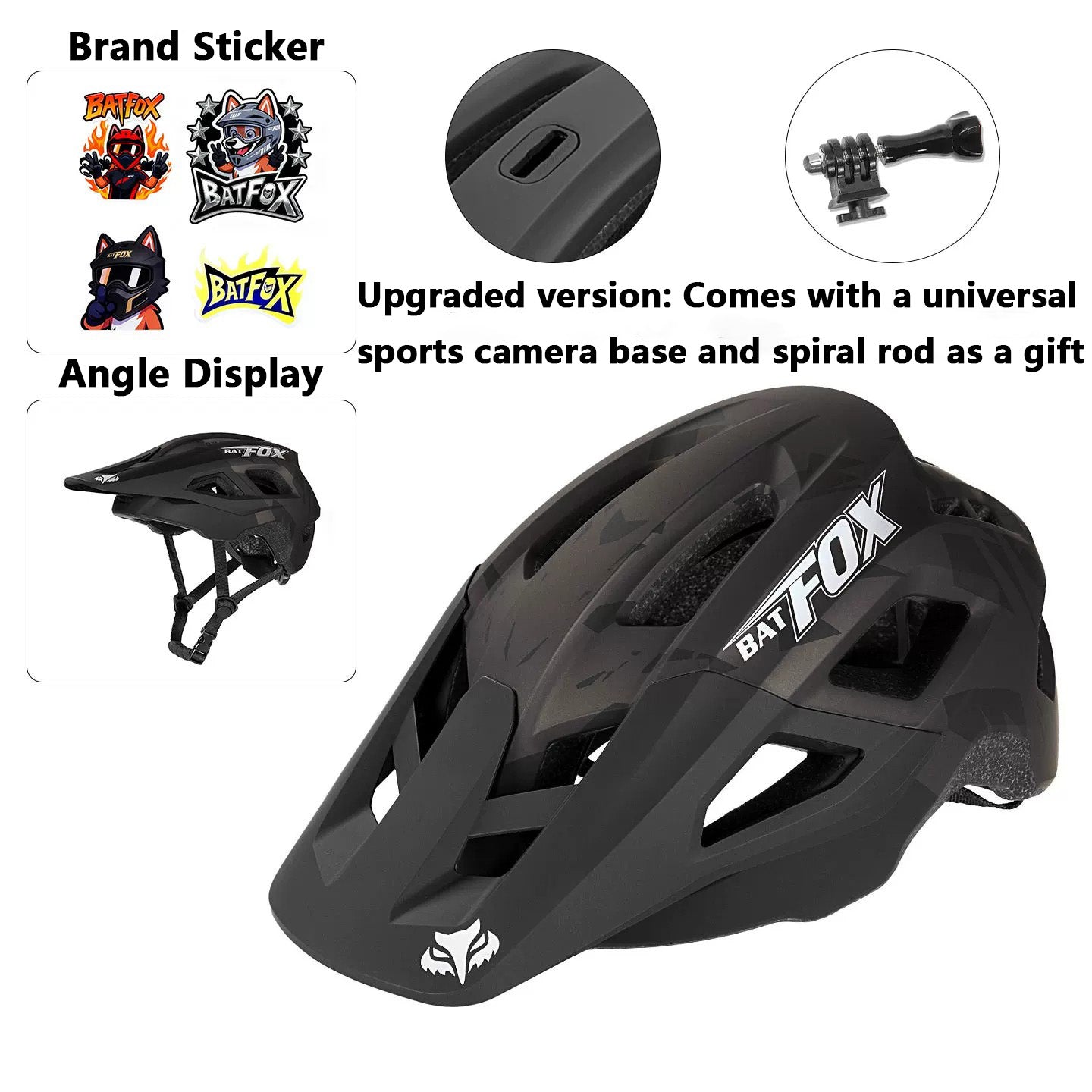 BATFOX Multi‑Vent Off‑Road Mountain Bike Helmet