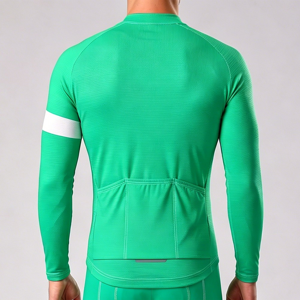Fluorescent Green Long Sleeves Cycling Jersey
