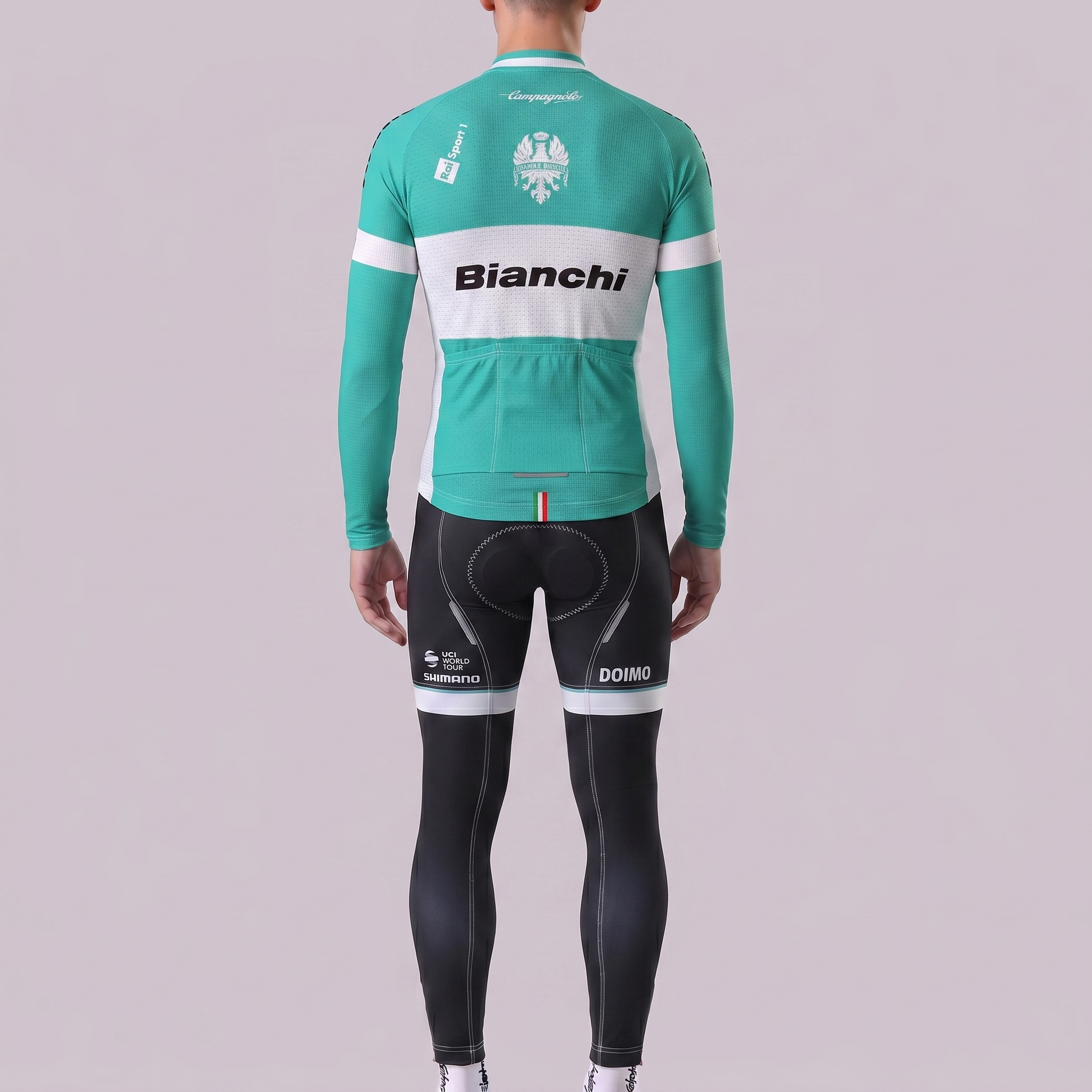 Blue Bianchi Long Sleeves Cycling Kits