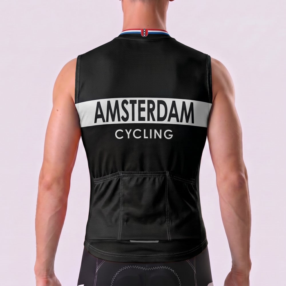 1970 AMSTERDAM Fleece Sleeveless Cycling Jersey