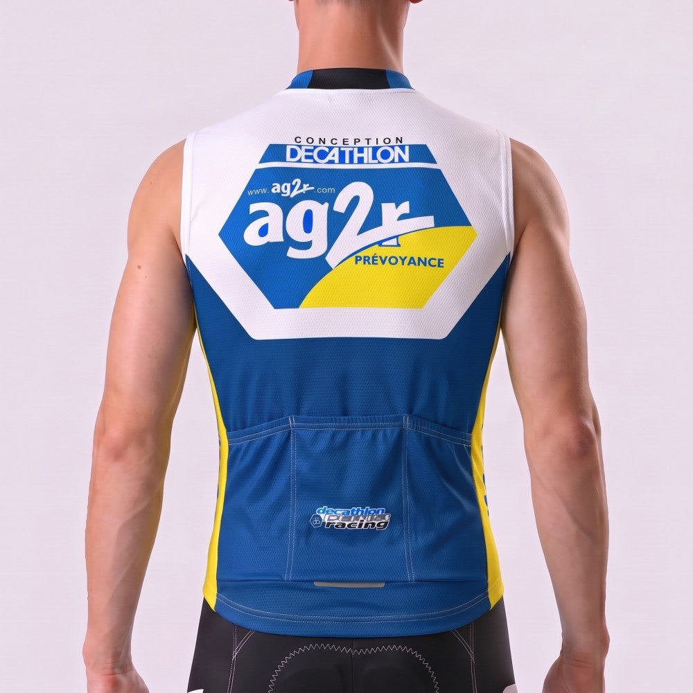 2000 AG2R Fleece Sleeveless Cycling Jersey