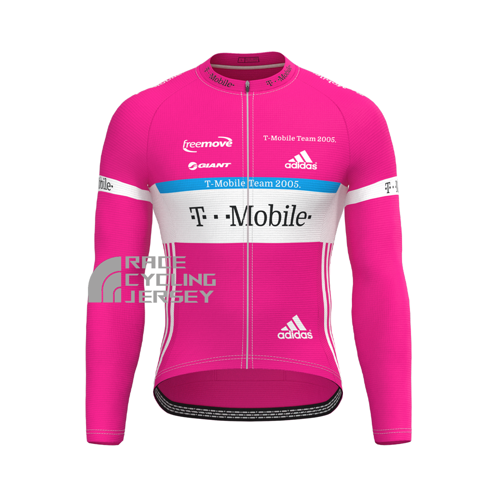 2005 Pink Long Sleeves Cycling Kits