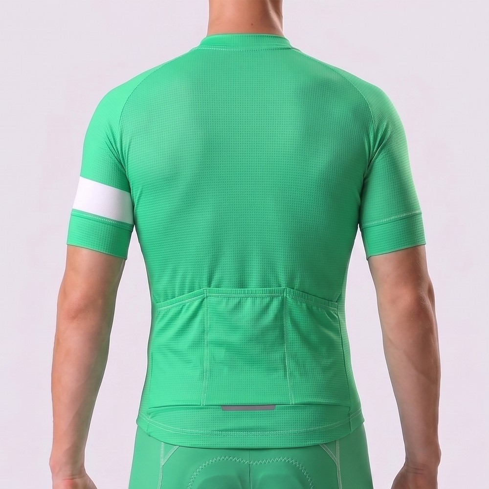 Fluorescent Green Short Sleeves Cycling Jersey
