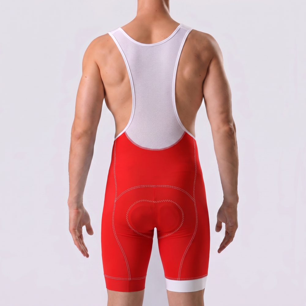 Red Bib Cycling Shorts