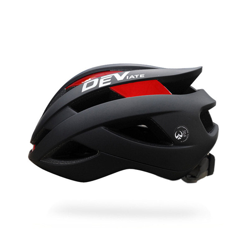 DEVIATE Matte Black Red Criterium Racing Helmet