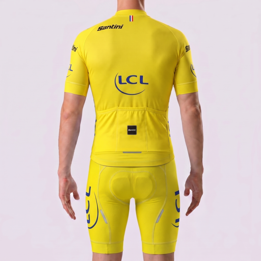 Tour de France Yellow Short Sleeves Cycling Kits