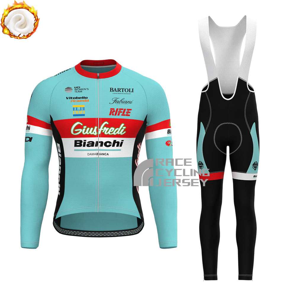 2017 Bianchi Fleece Long Sleeves Cycling Kits