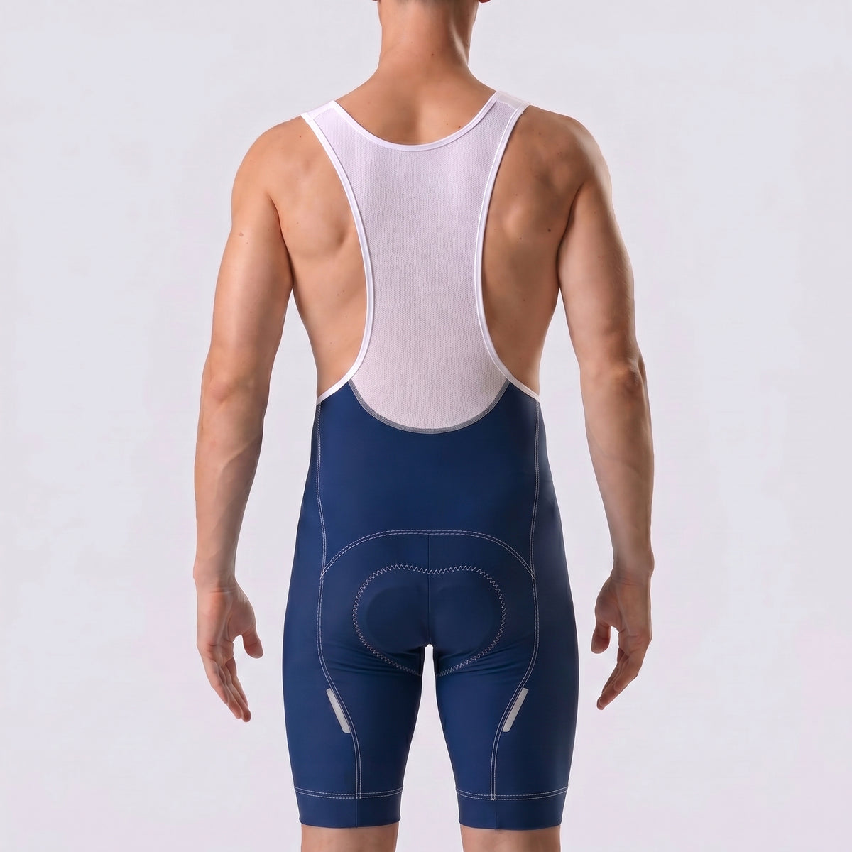 France White Bib Cycling Shorts