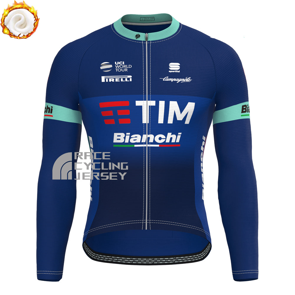 TIM Bianchi Fleece Long Cycling Jersey Men XXS - Main Image