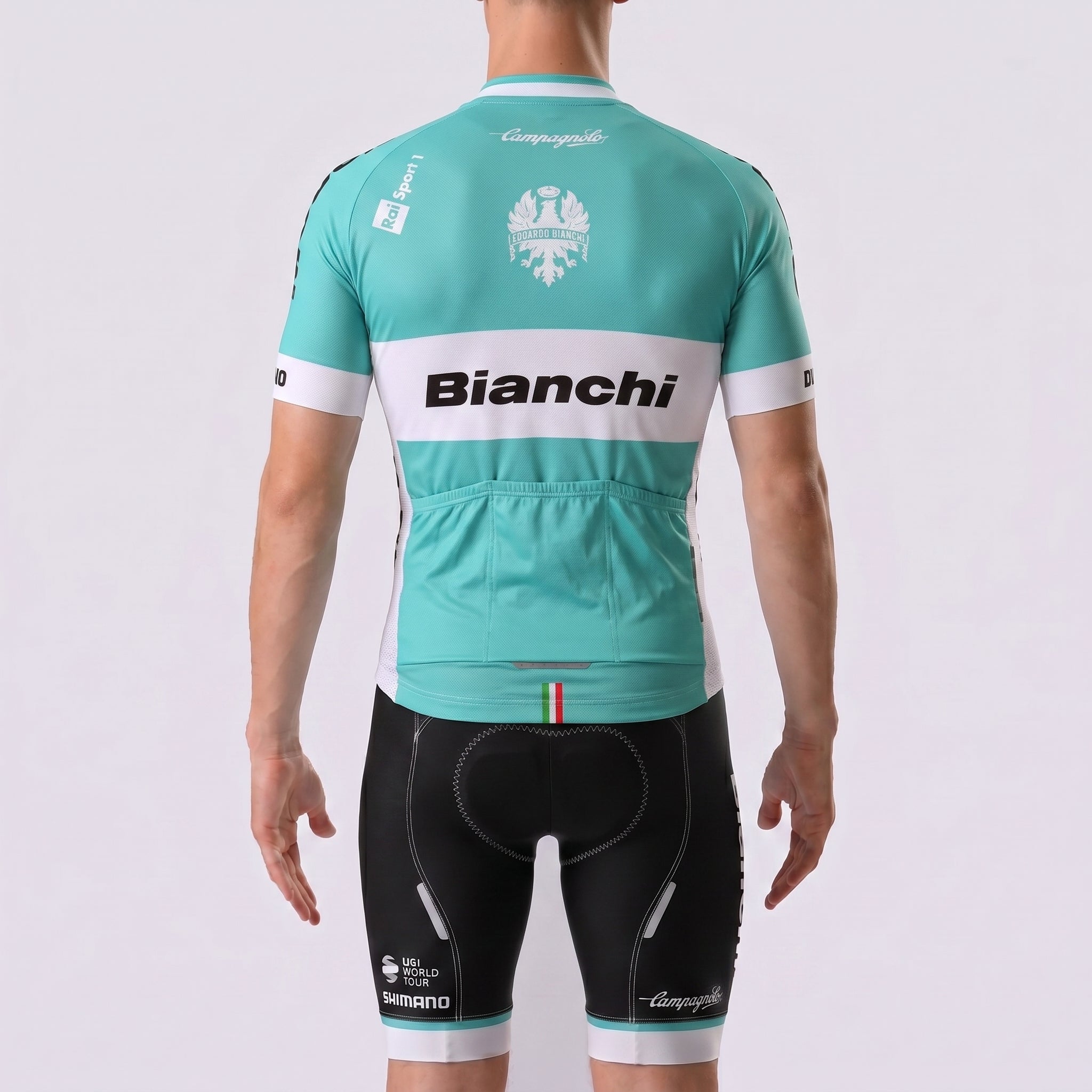 Blue Bianchi Short Sleeves Cycling Kits