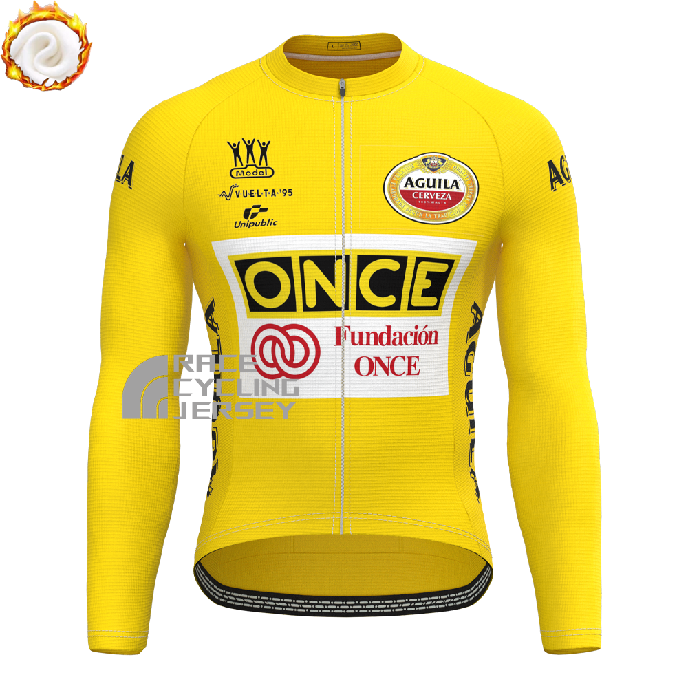 1995 Fundacion Fleece Long Sleeves Cycling Kits