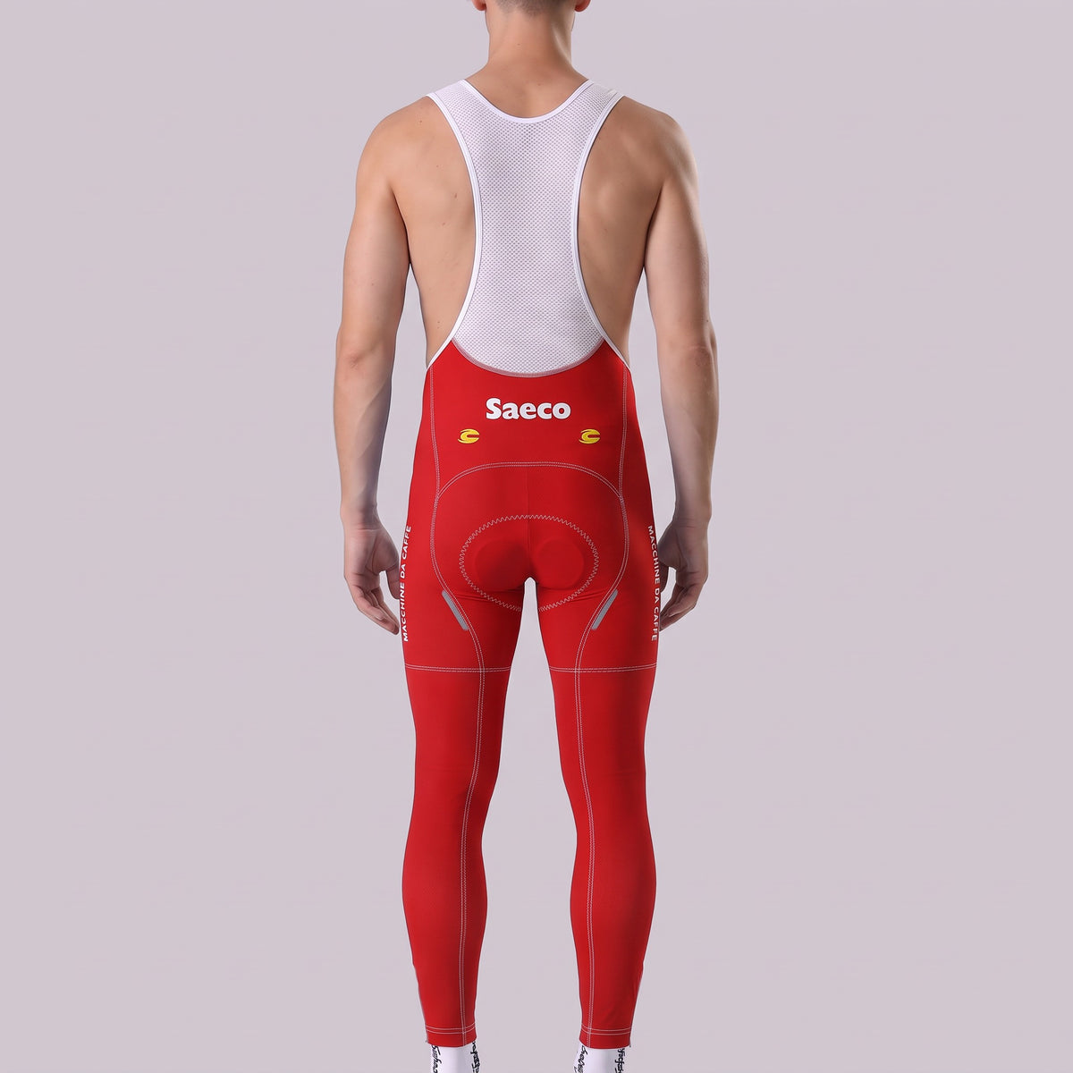 1997 Red Fleece Bib Cycling Pants