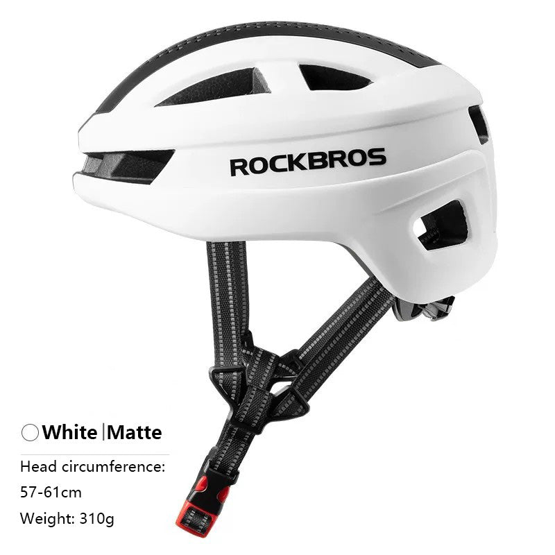 ROCKBROS Night‑Safe Urban Bike Helmet with Rear Light