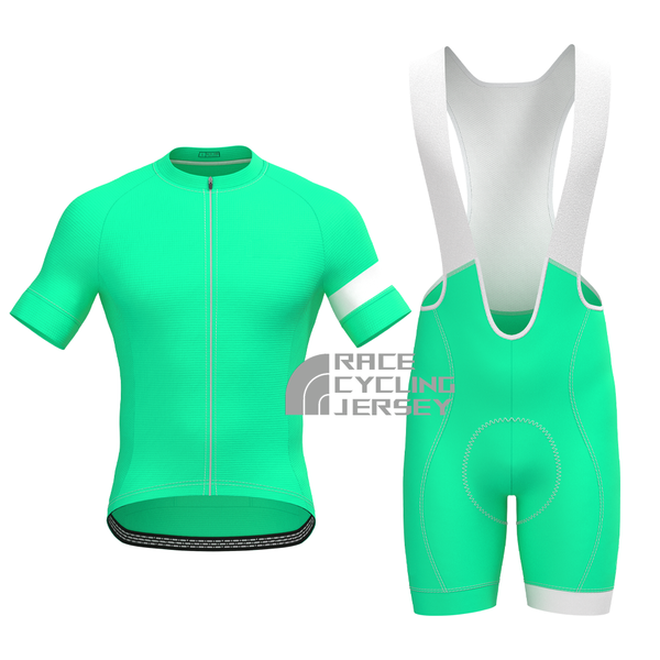 Fluorescent Green Short Sleeves Cycling Kits