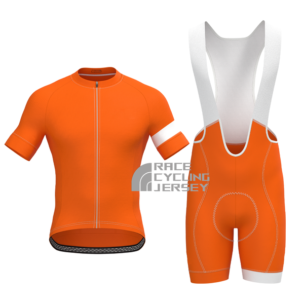 Macarons Orange Short Sleeves Cycling Kits