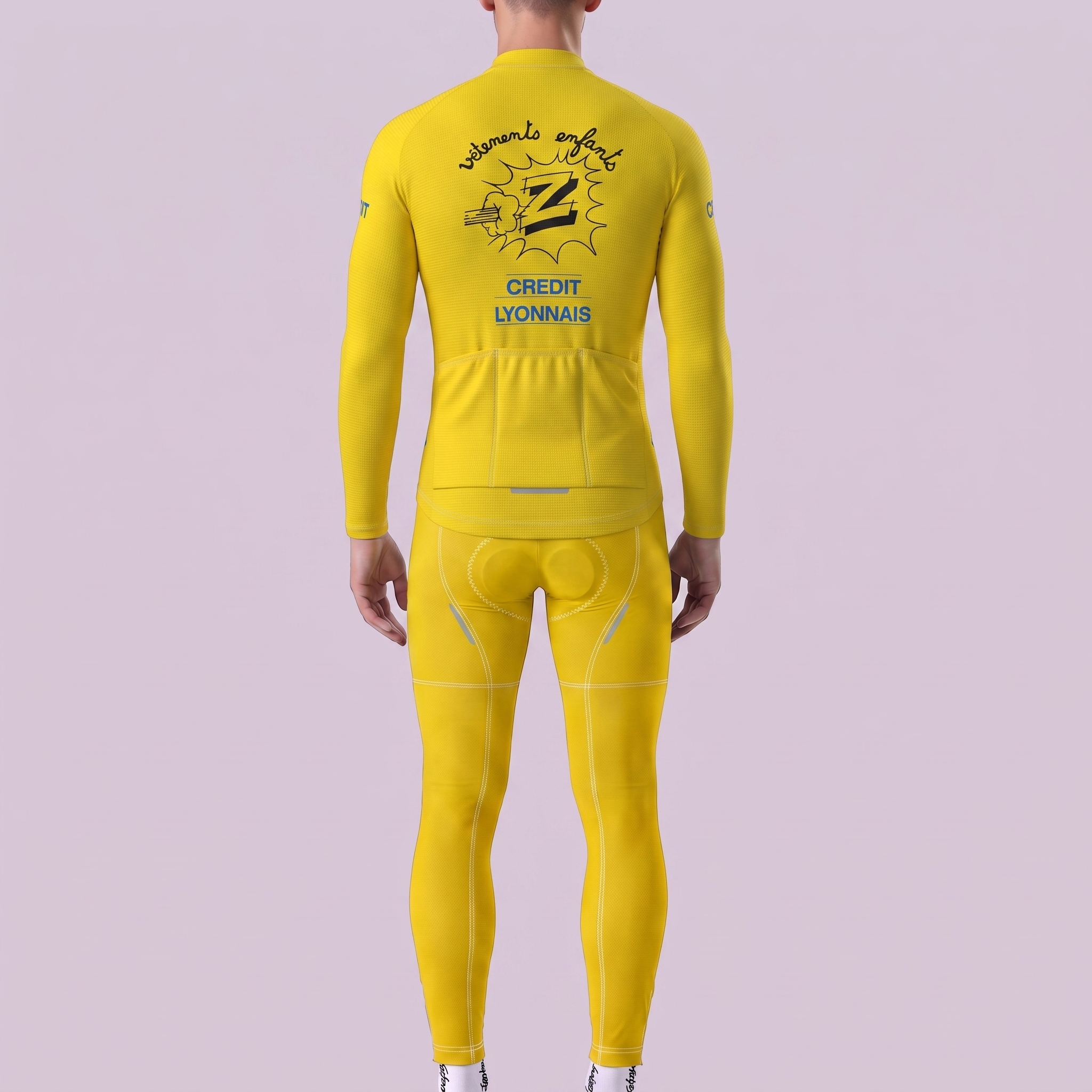 1990 Z Yellow Long Sleeves Cycling Kits