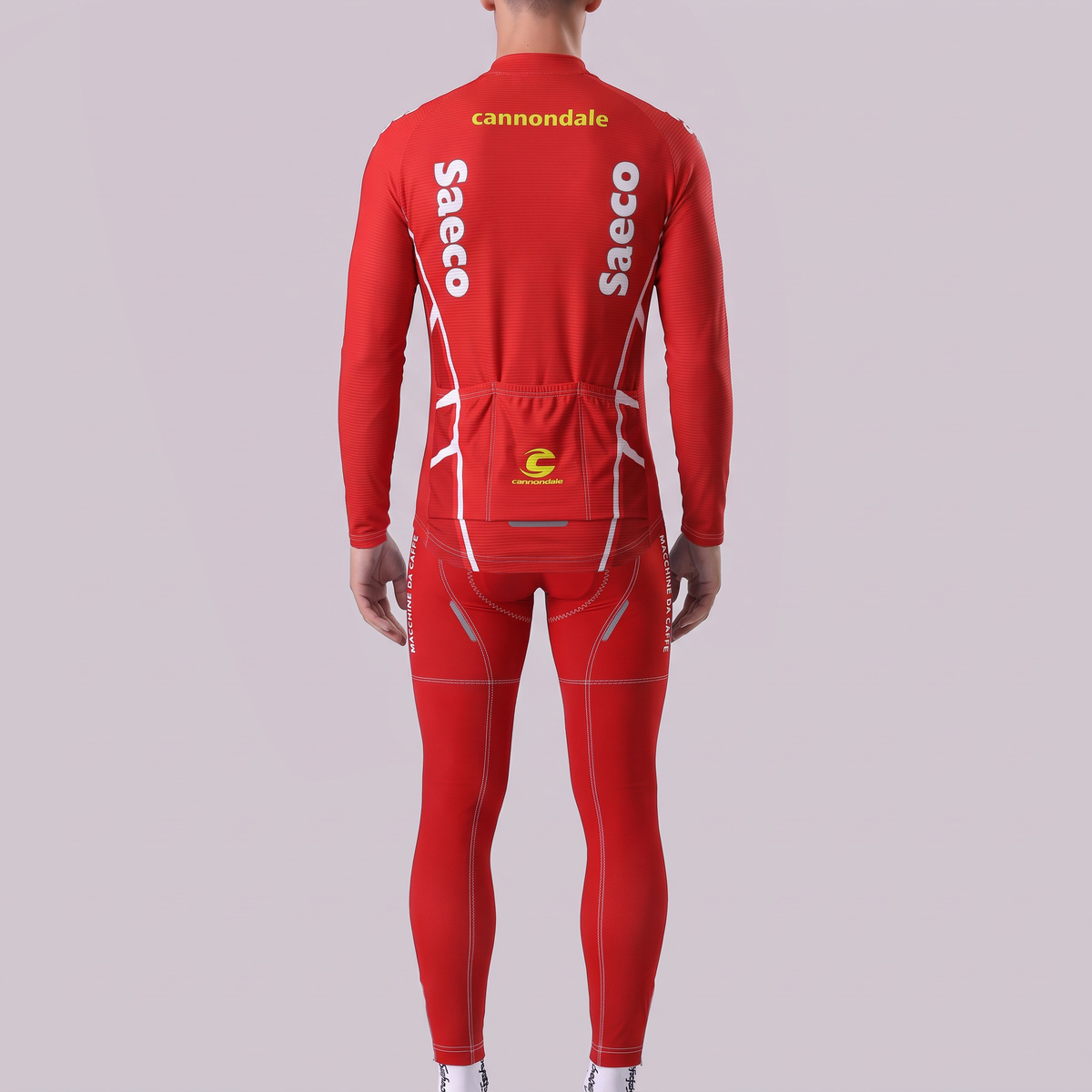1997 Red Fleece Long Sleeves Cycling Kits