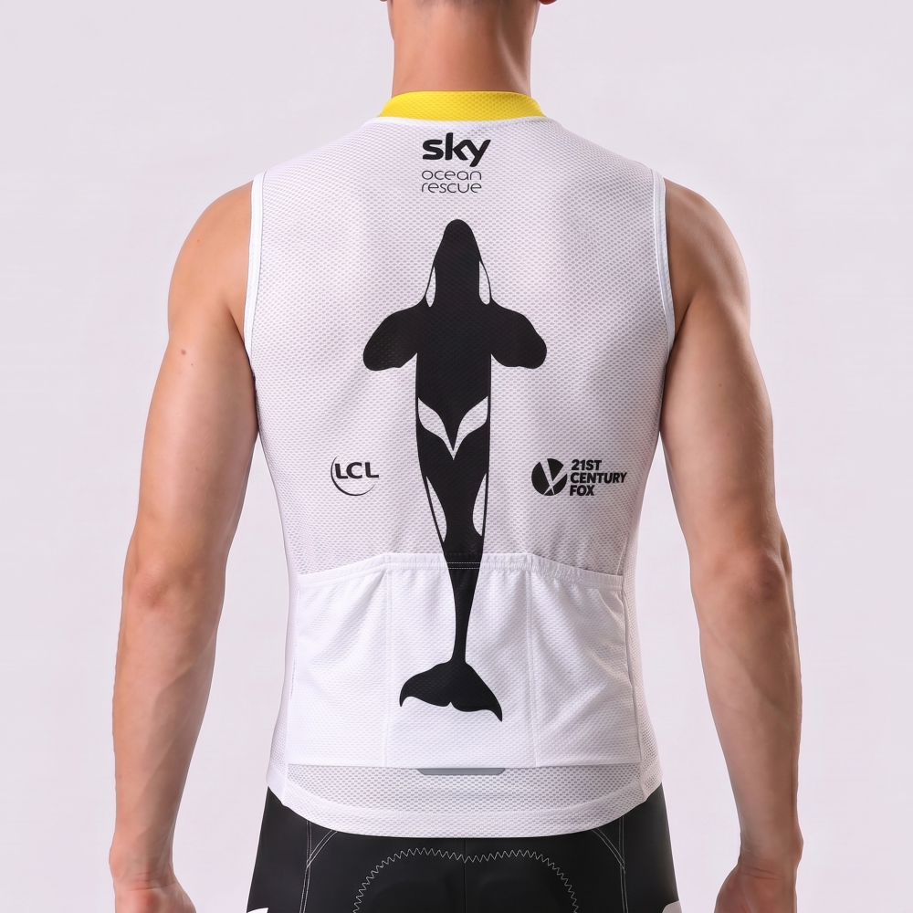 Sky Ocean Rescue Sleeveless Cycling Jersey