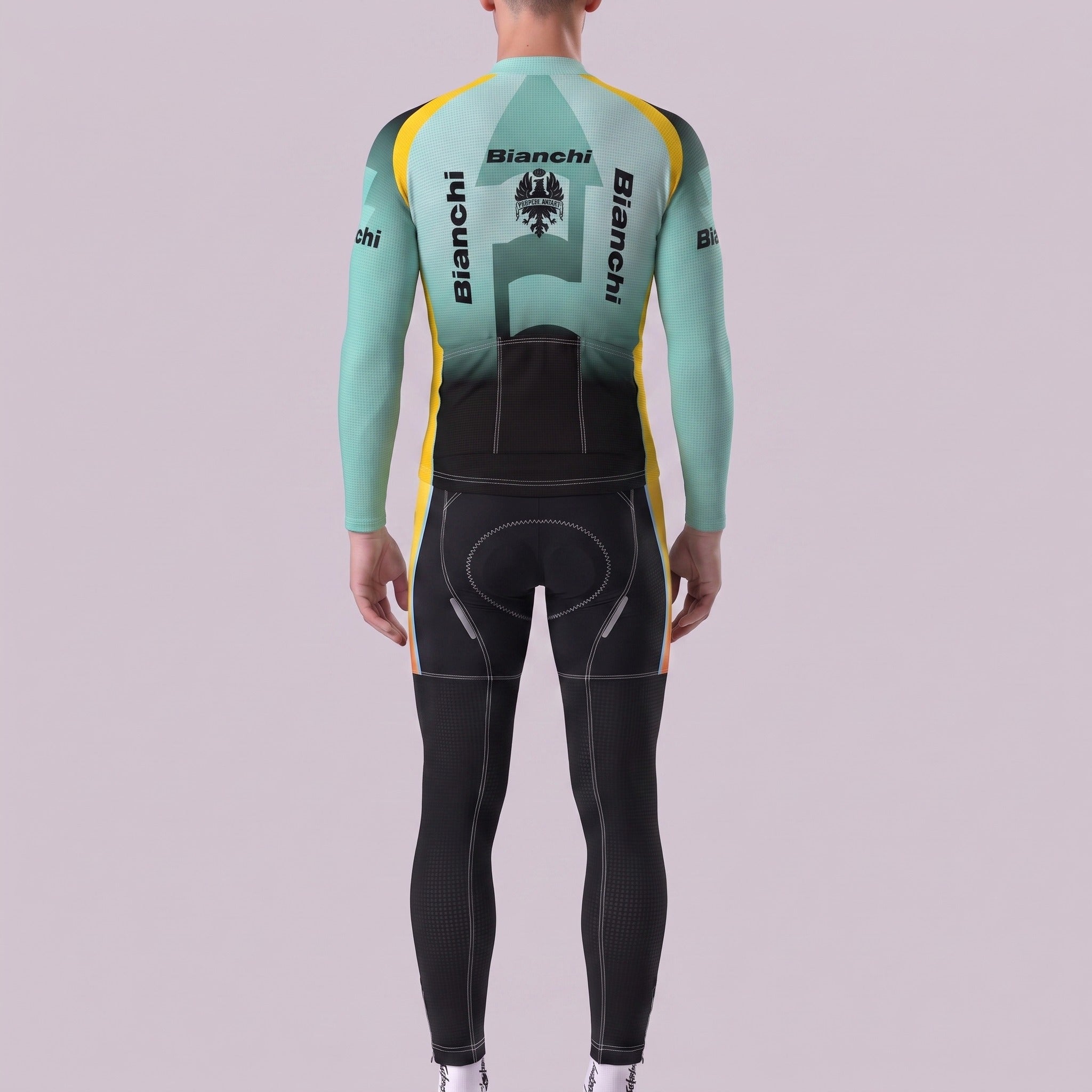 1986 Bianchi Green Fleece Long Sleeves Cycling Kits