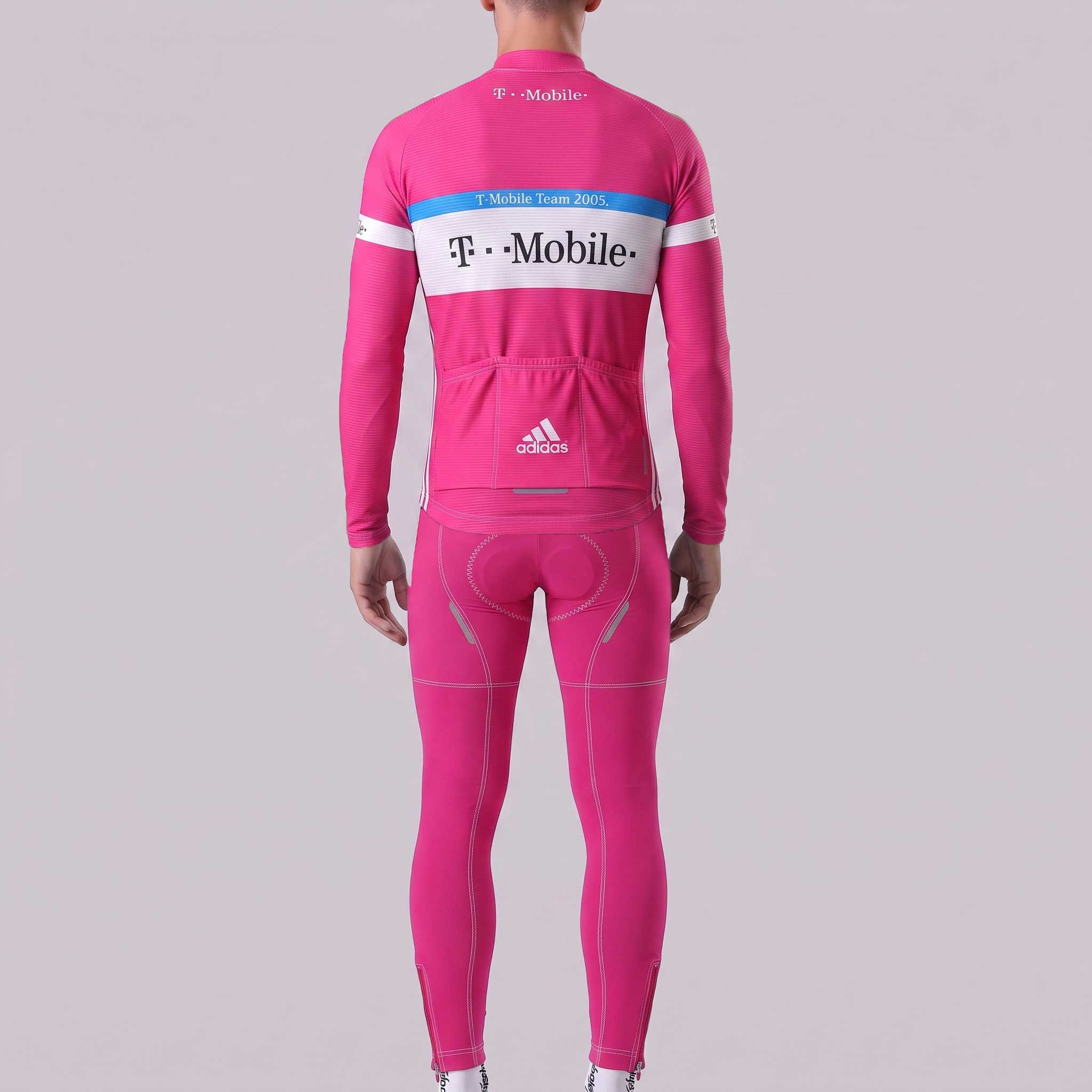 2005 Pink Long Sleeves Cycling Kits