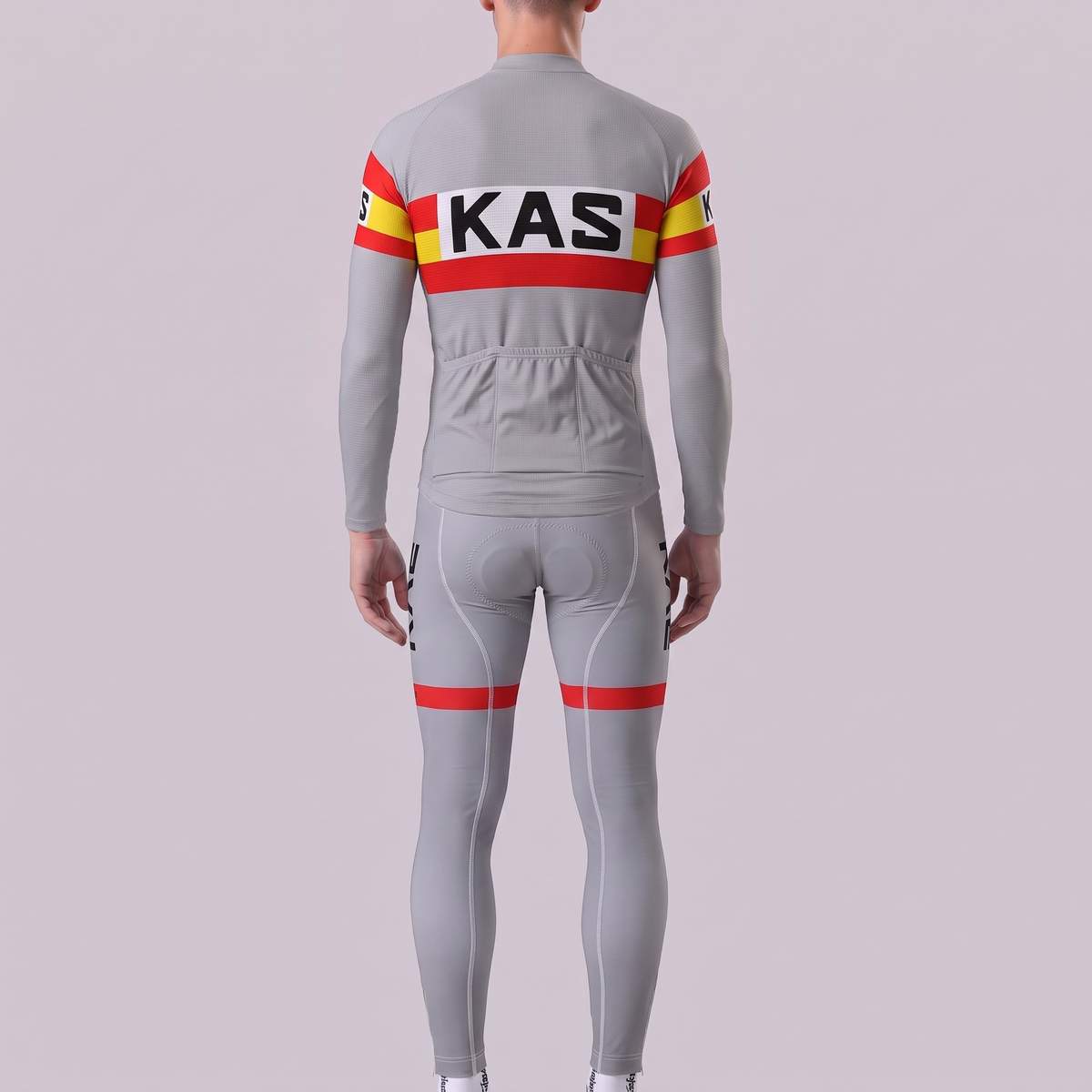 1976 Kas Grey Fleece Long Sleeves Cycling Kits