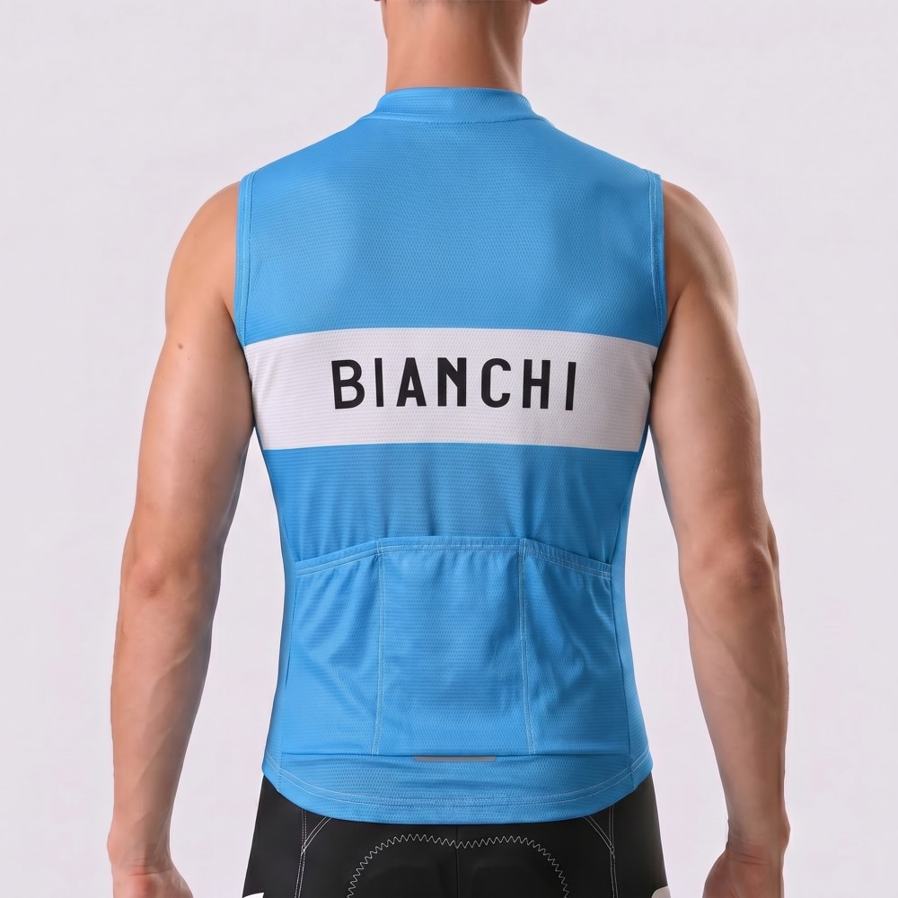 UCI BOOS Bianchi Fleece Sleeveless Cycling Jersey