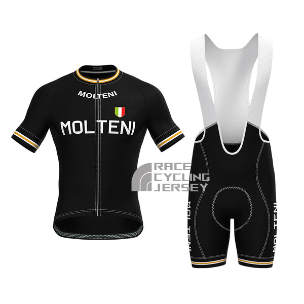 Black MOLTENI Short Sleeves Cycling Kits