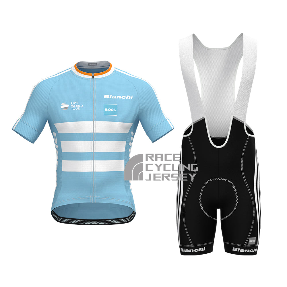 fahrradbekleidung bianchi BOSS Bianchi Short Sleeves Cycling Kits