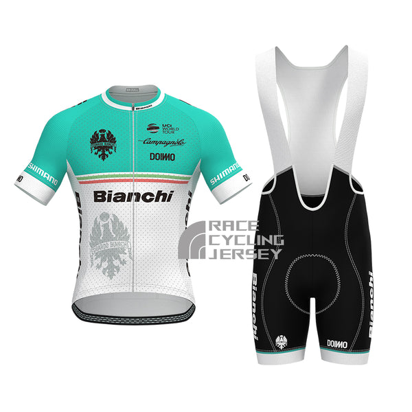 Blue Bianchi Short Sleeves Cycling Kits