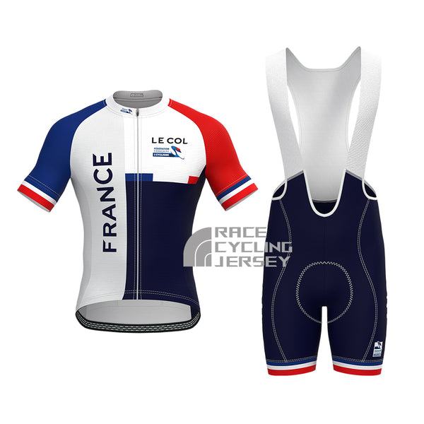 France LE COL Short Sleeves Cycling Kits
