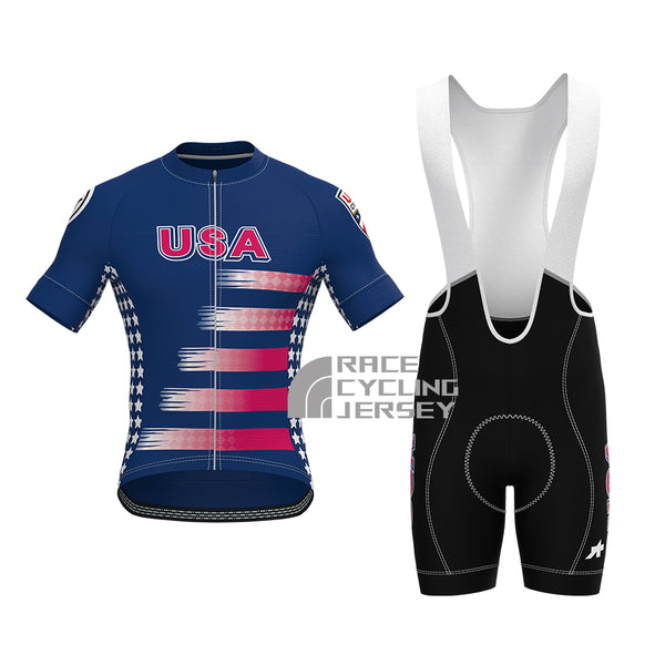 USA Stripes Short Sleeves Cycling Kits