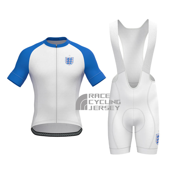 United Kingdom White Short Sleeves Cycling Kits