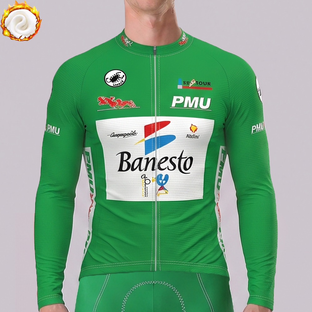2000 Banesto Fleece Long Cycling Jersey