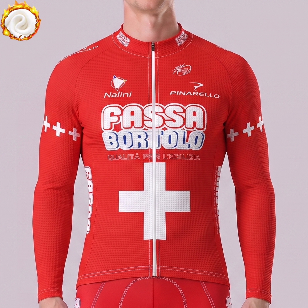 2000 Fassa Fleece Long Cycling Jersey