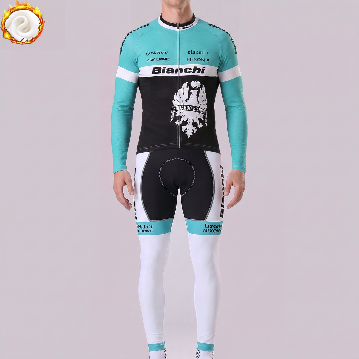 Nalini Bianchi Fleece Long Sleeves Cycling Kits