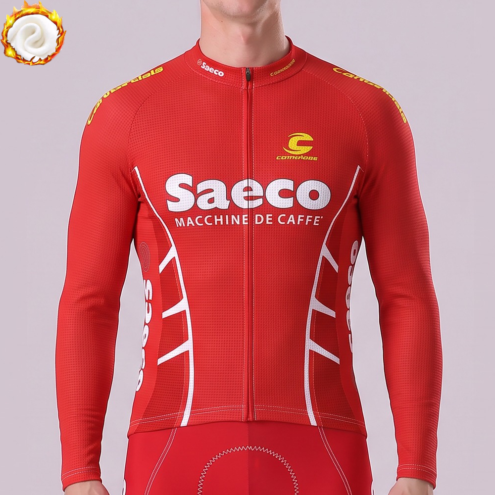 1997 Red Fleece Long Cycling Jersey