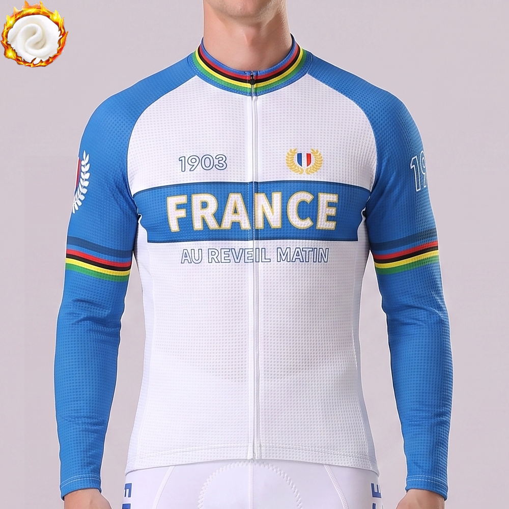 1903 France Fleece Long Cycling Jersey