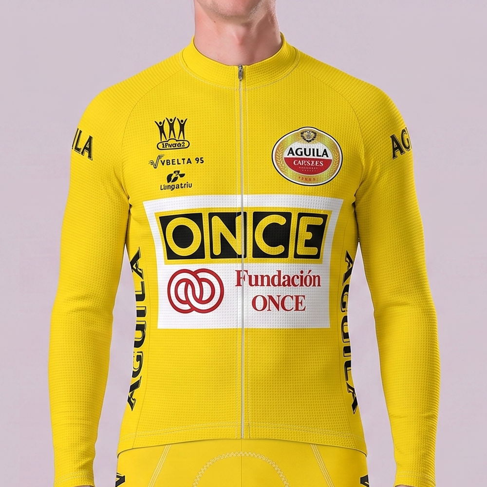1995 Fundacion Long Sleeves Cycling Jersey