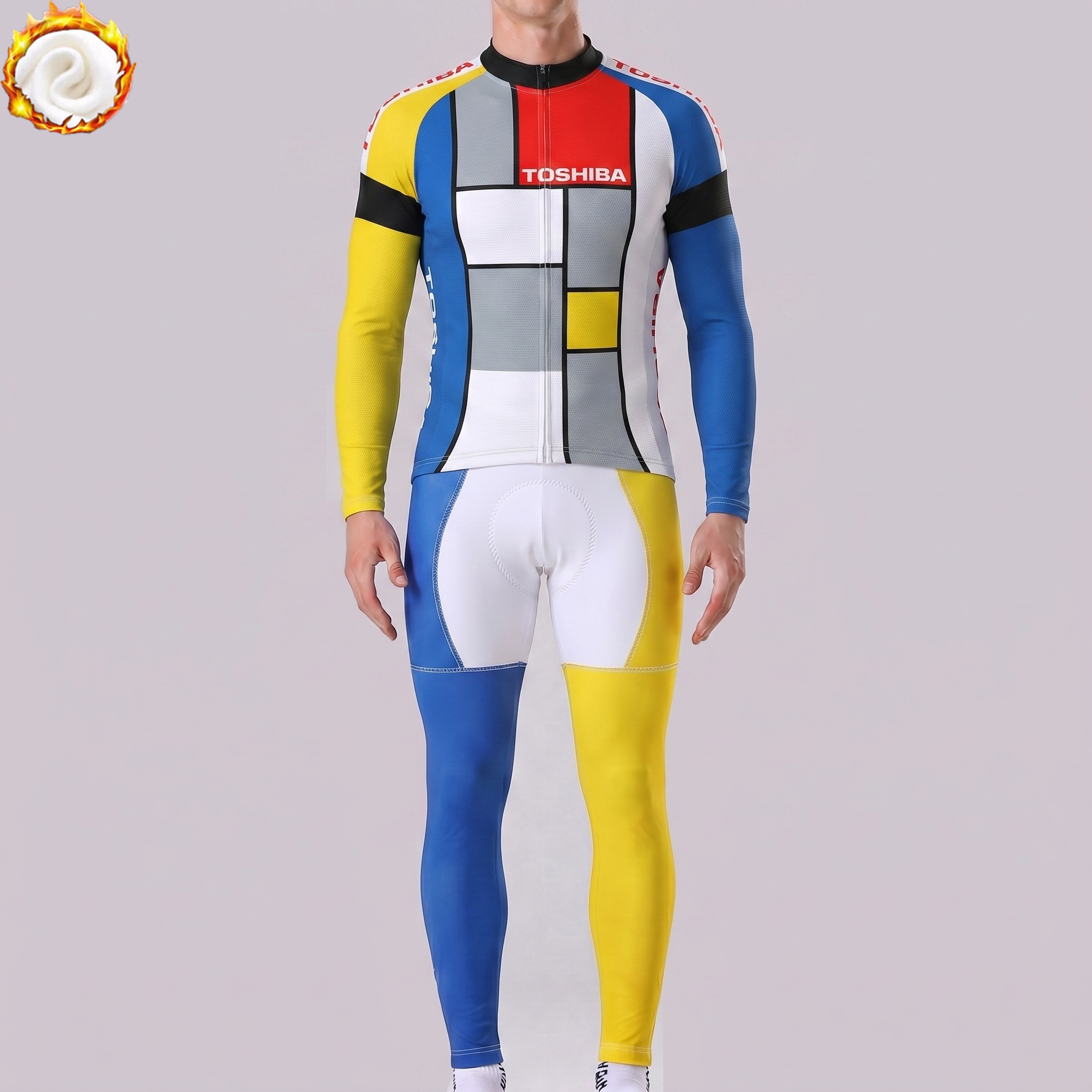 TOSHIBA Fleece Long Sleeves Cycling Kits
