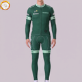 Tour de France Green Fleece Long Sleeves Cycling Kits