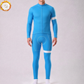 Macaron Blue Fleece Long Sleeves Cycling Kits