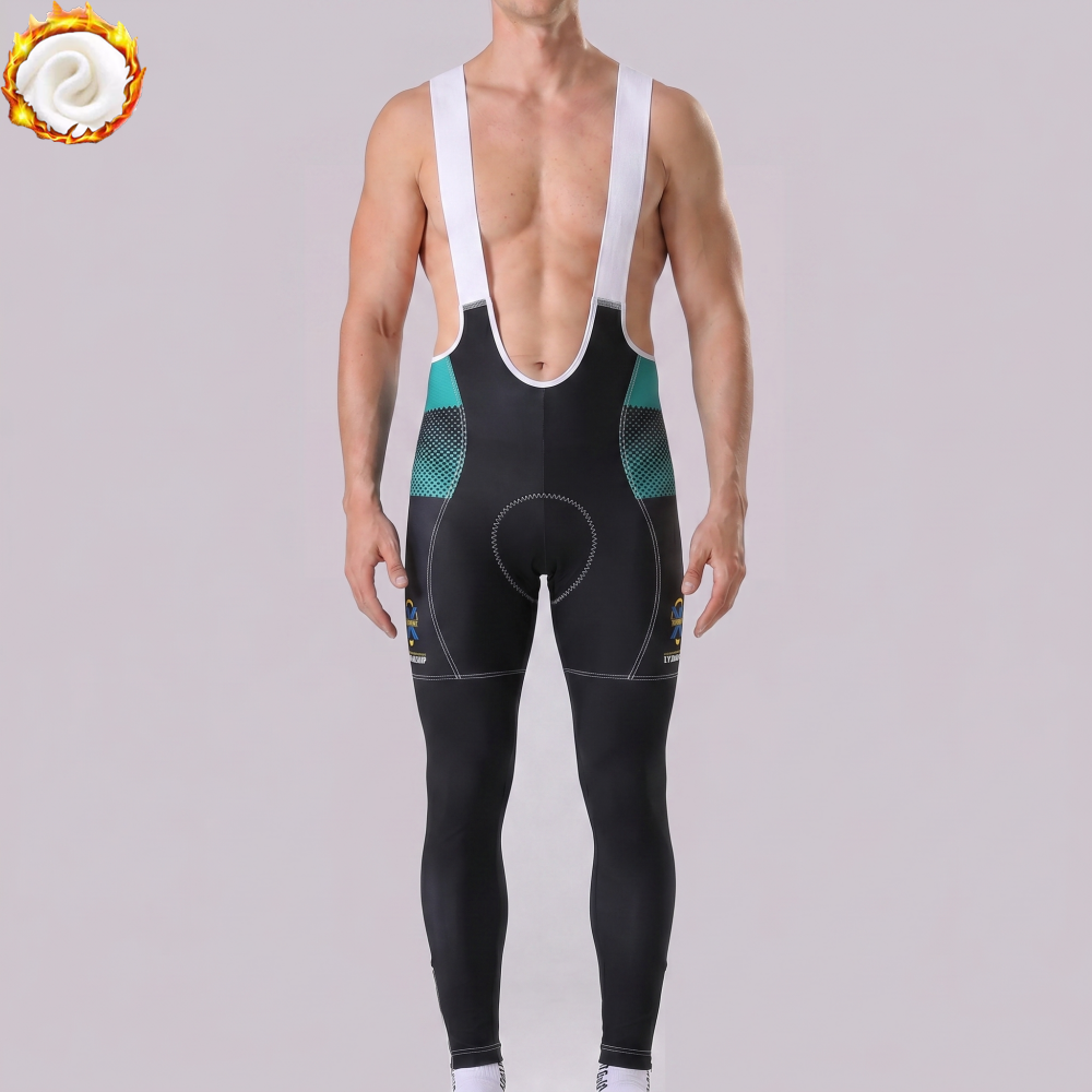 Black Bianchi Fleece Bib Cycling Pants