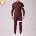 Dark Coffee Color  Fleece Long Sleeves Cycling Kits