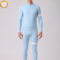 Baby Blue Fleece Long Sleeves Cycling Kits