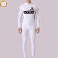 White MOLTENI Fleece Long Sleeves Cycling Kits