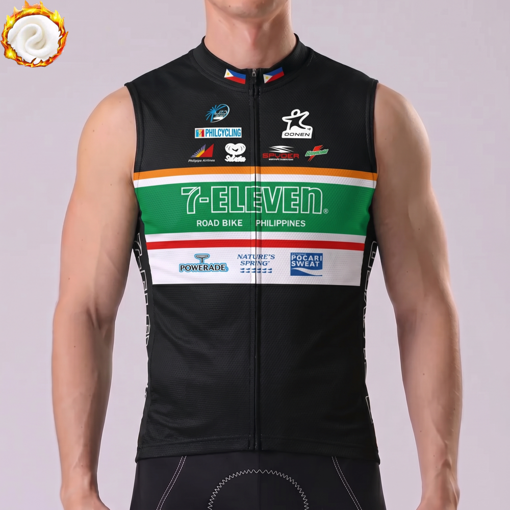 2017 7-Eleven Fleece Sleeveless Cycling Jersey