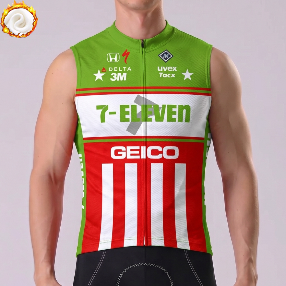 1989 7-Eleven Fleece Sleeveless Cycling Jersey