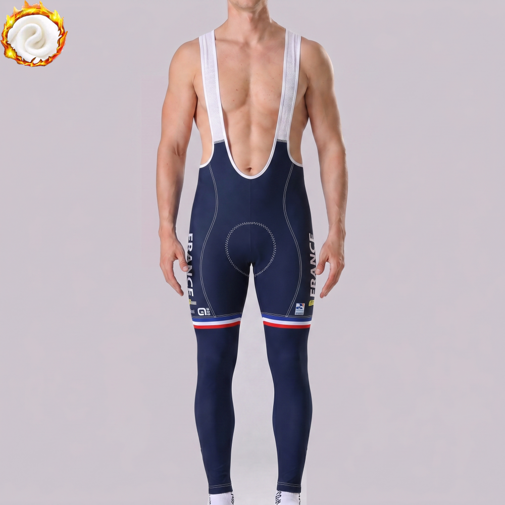 2022 France Fleece Bib Cycling Pants